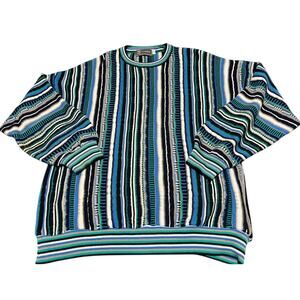 Vintage Tundra 3D Knit Coogi Style Crewneck Sweater 1990’s 90’s Vtg SIZE LARGE